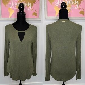 Michael Michael Kors Green Long Sleeve Lightweight Top (S)